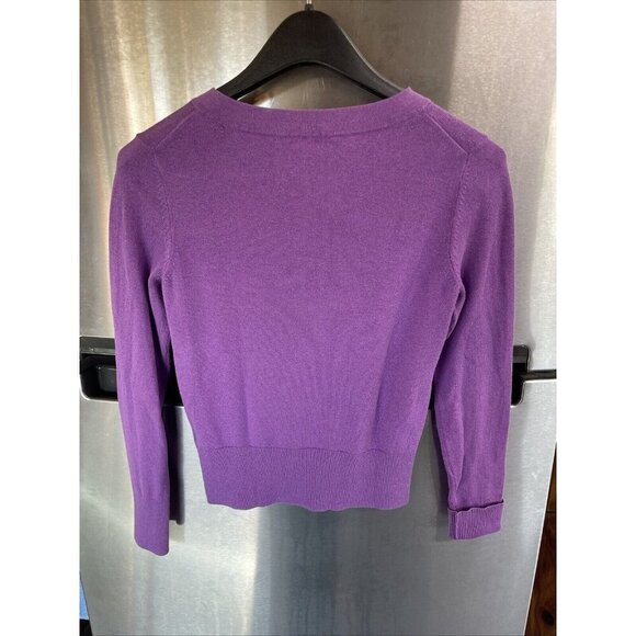 Cardigan Silk Cashmere Blend Banana Republic PurpleButtons Sweater L/S Women XS - Picture 10 of 15